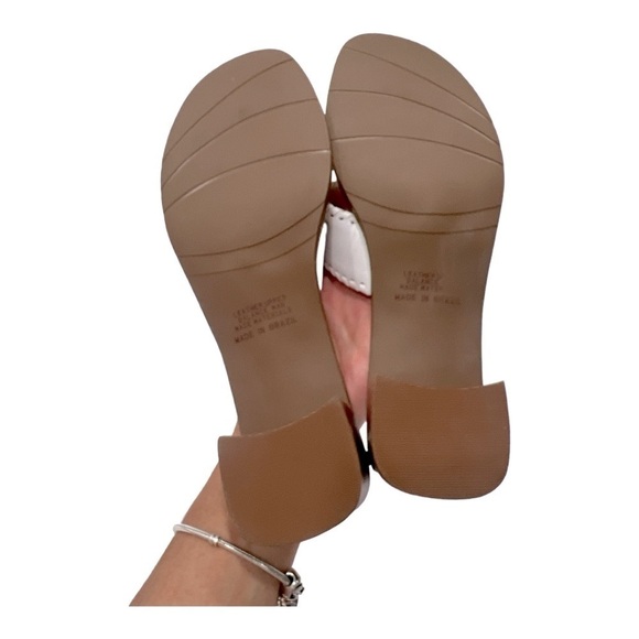 Apostrophe Jaclyn Thong Leather Upper Flip Flop Sandals Size 7 M made in Brazil - Picture 6 of 10